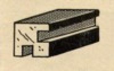 Eckleiste 4-Eck, 3mm Nut