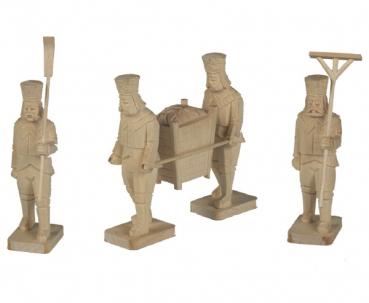4 Bergmänner mit Erz 9cm