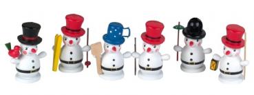 6er Set Schneemänner mit Hut (S)