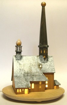 beleuchtetes LIchterhaus-St.Niclas Kirche 28cm
