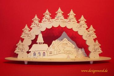 Bausatz-3D-Dorf mit Mühle 59x30cm