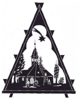Kirche im Erzgebirge 40 x 52 cm