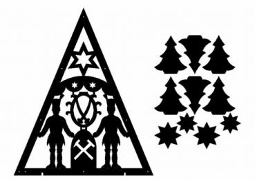 Bergmann Sternwappen 40 x 50 cm