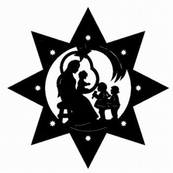 Achteckiger Stern-Maria mit Kind
