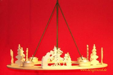 Runder Adventsleuchter-Märchenwald