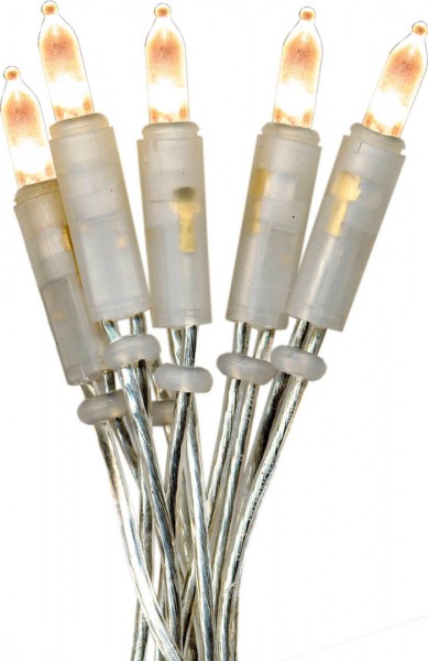 LED-Lichterkette warmweiß-transparent/weiß