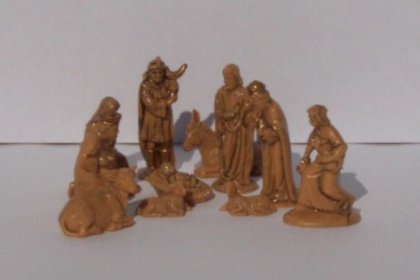 Krippenfiguren 4cm, natur