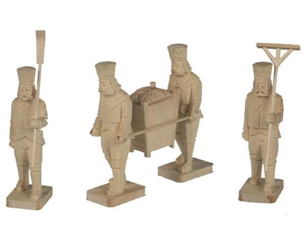 4 Bergmänner mit Erz 9cm