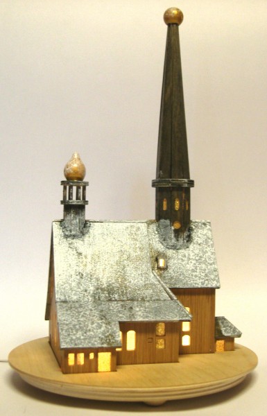 beleuchtetes LIchterhaus-St.Niclas Kirche 28cm