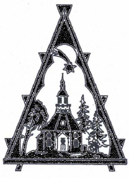 Kirche Seiffen 40 x 52 cm