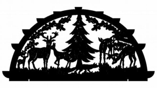Riesenschwibbogen-Rehe im Wald