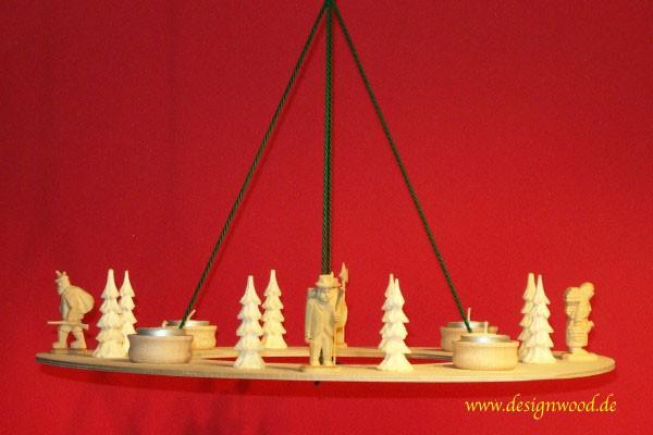 Runder Adventsleuchter-Waldfiguren
